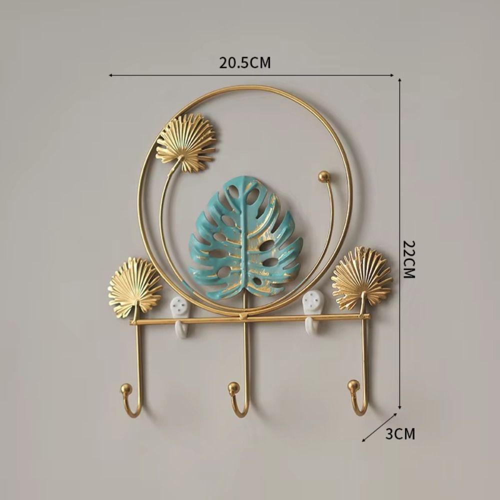 Nordic Style Hanging Key Holder Handmade Metal Storage Rack Multipurpose Iron Art Coat Hanger Hats