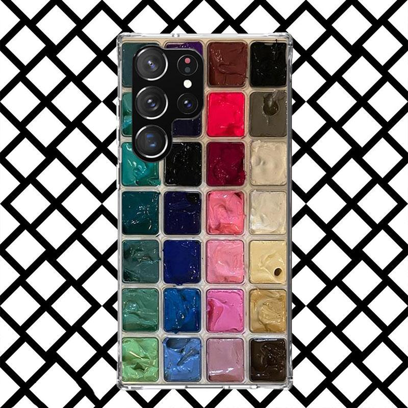 

Watercolors Set Paint Palette Painting Phone Case for Samsung Galaxy S26 S25 Edge S24 S23 Ultra S22 Plus S21 FE S20 + Soft Cover Samsung S21 FE