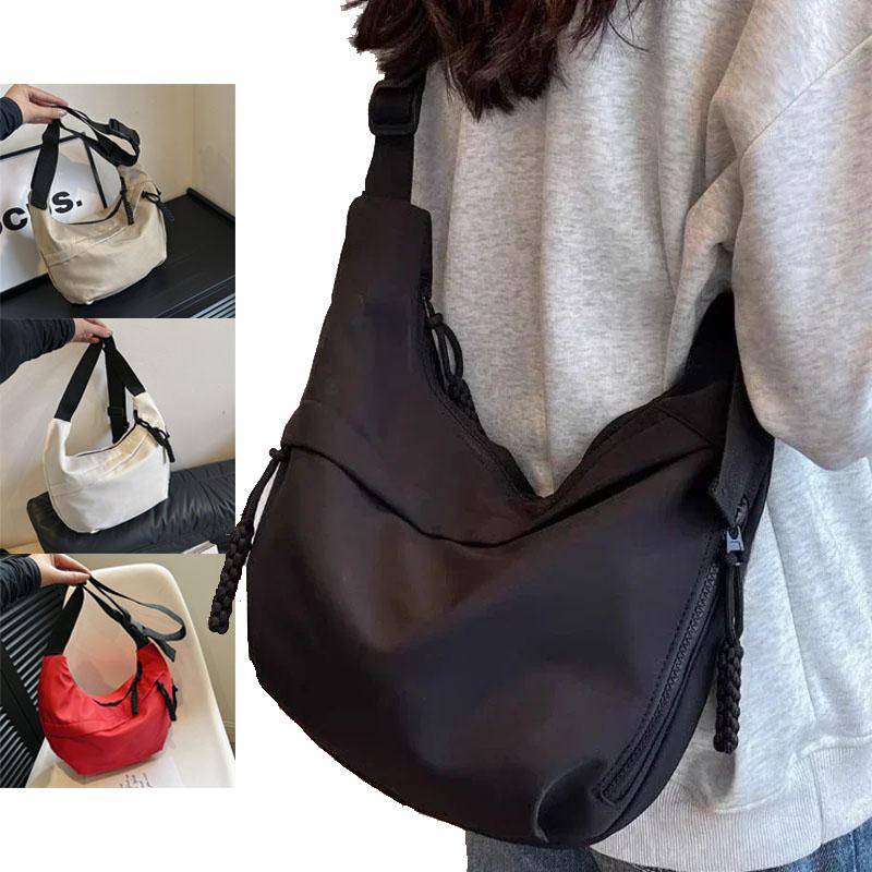 Nylon Hobos Umhängetaschen Unifarben Lässig Reißverschluss Damen Taschen 2025 Mode Hohe Kapazität Unifarbe Einzelne Schulter Tragetaschen