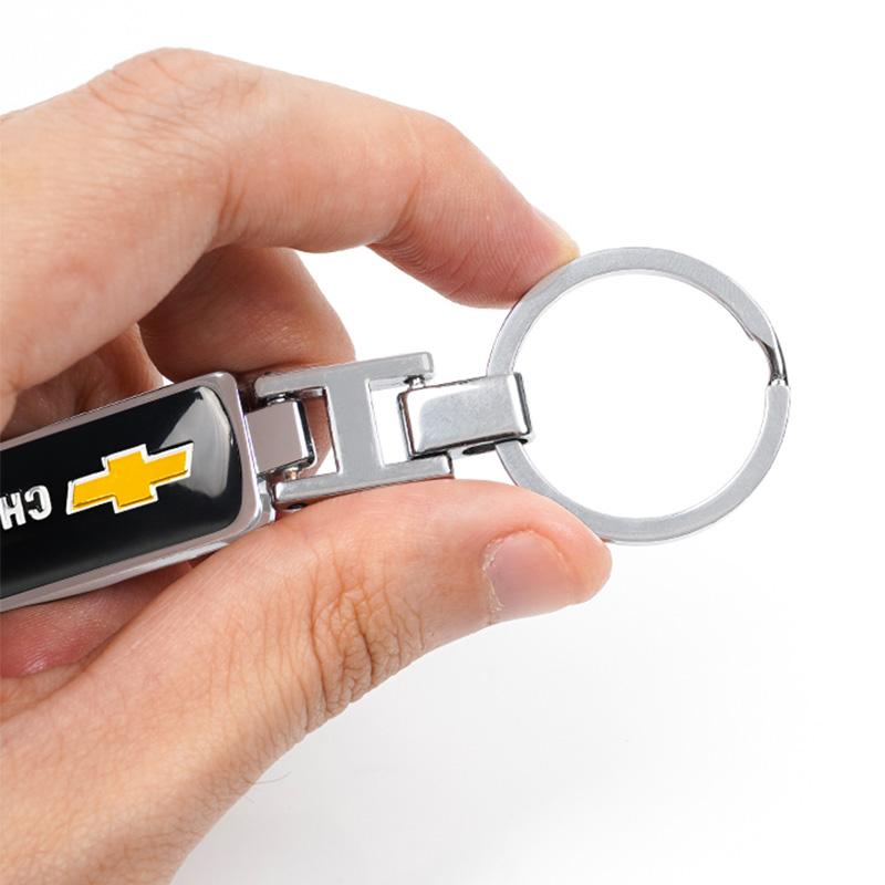 Porte-clés en alliage de zinc Porte-clés de voiture Porte-clés époxy de haute qualité Pour Chevrolet Cruze Spark Captiva Suburban Camaro Malibu Silverado