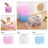 Multi Functional 3-layer 18 Grid Portable Plastictransparent Storage Box for Jewelry Hair Accessories Practical Storage Box