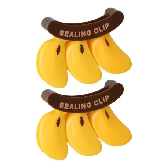 Magnetische Bananenbeutel-Clips Kühlschrank-Verschlussclips für Snacks Lebensmittelaufbewahrung Küche Handpresse Frischhalteclip