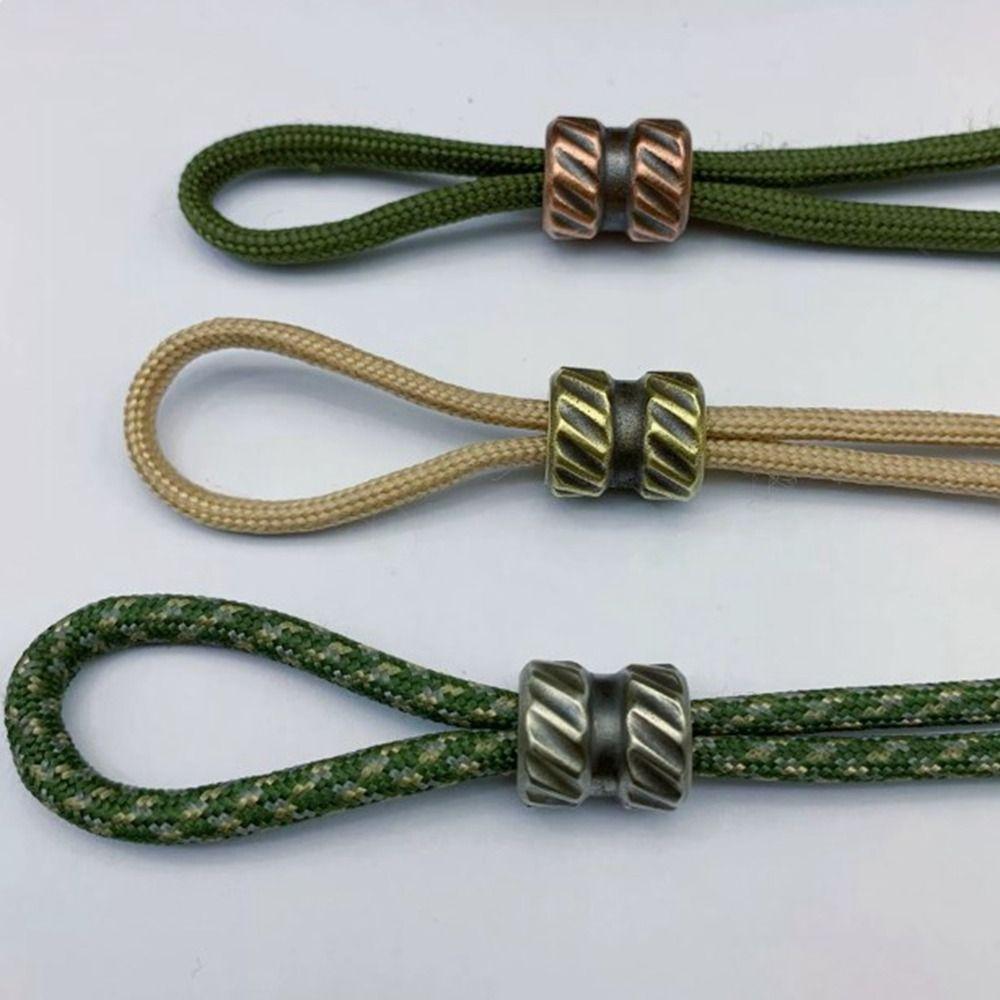 DIY Jewelry Accessories Retro Sculpture Bead Charms Brass Paracord Bead  EDC Outdoor Tool