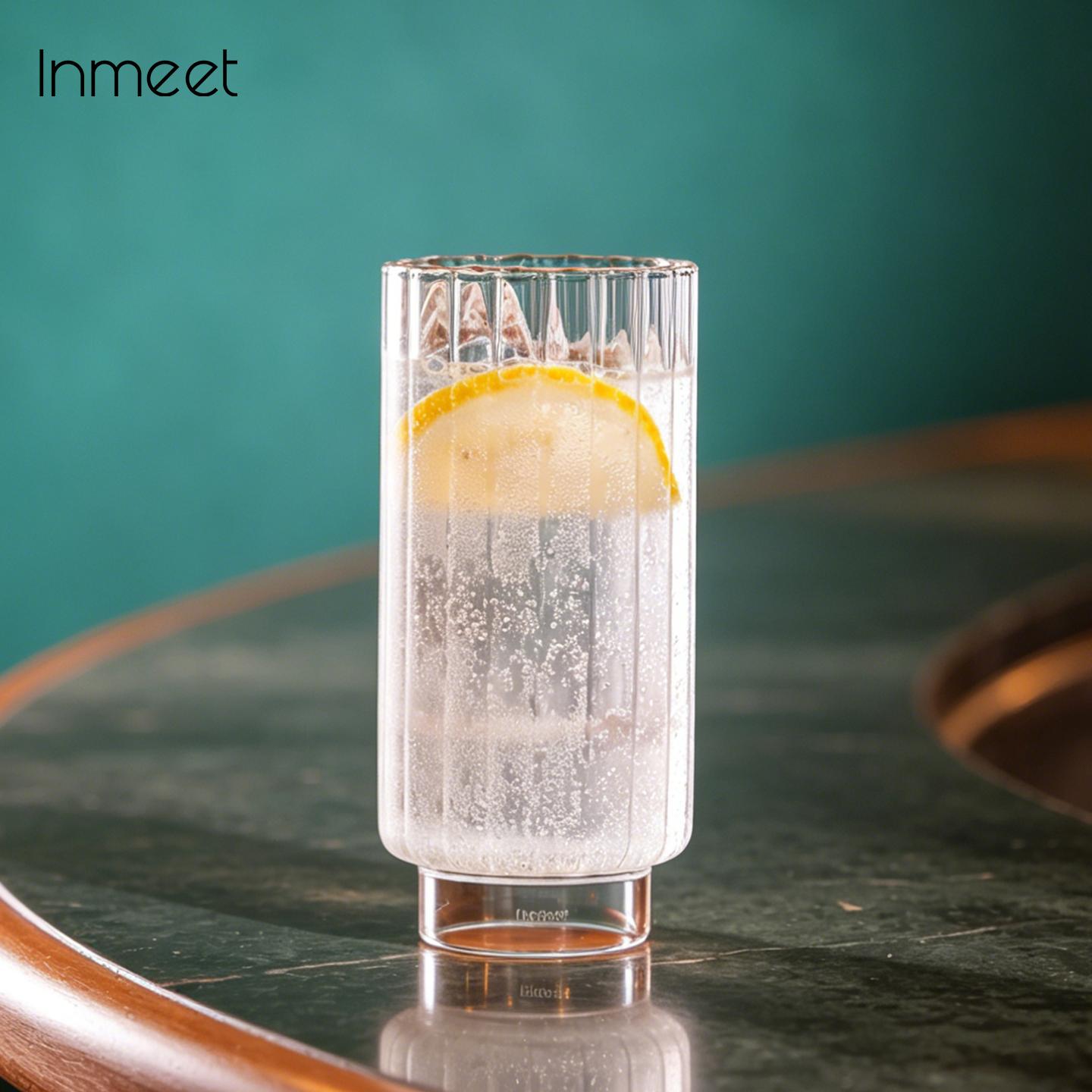 Inmeet Collins Glass/Cocktail Glass/Barware/Juice Cup/High Borosilicate Glass Cup/Long Drink Cocktail Glass 395ml