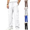 Pantalon de survêtement droit en sergé pour homme Coupe ample Hip Hop Streetwear Décontracté