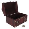 Treasure Chest Storage Box with Combination Lock Handcraft Exquisite Wood Treasure Box for Jewelry