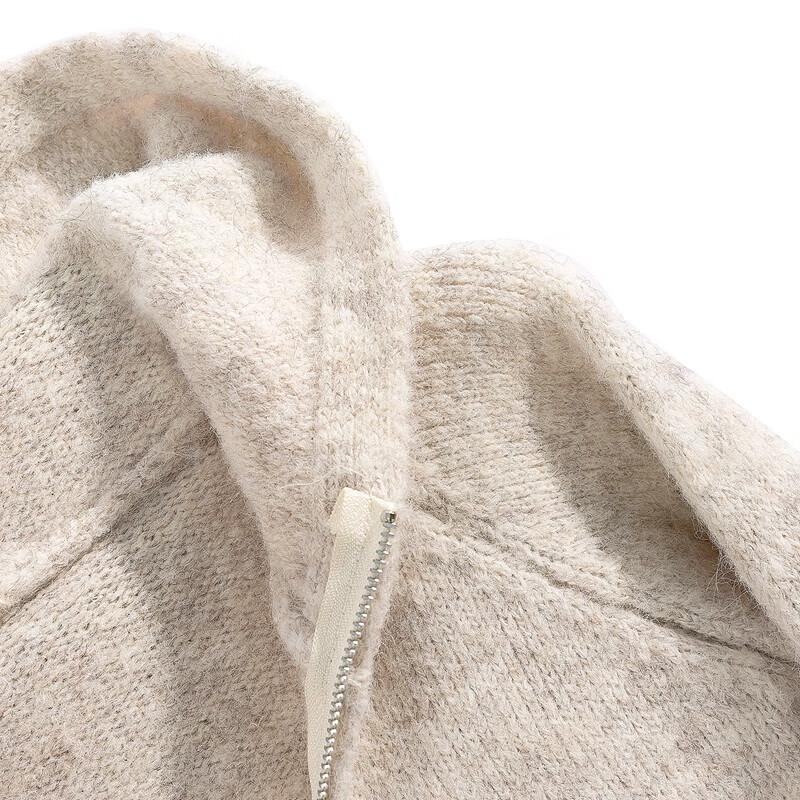 Women's Hooded Loose Fit Knit Top