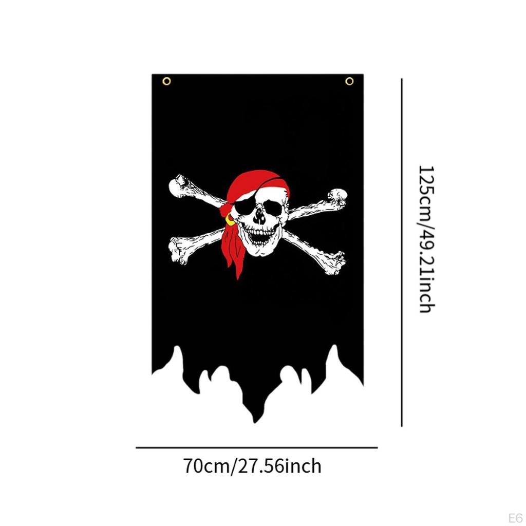 Crossbone Flag for Halloween Themed Party Indoor Outdoor Decoration
