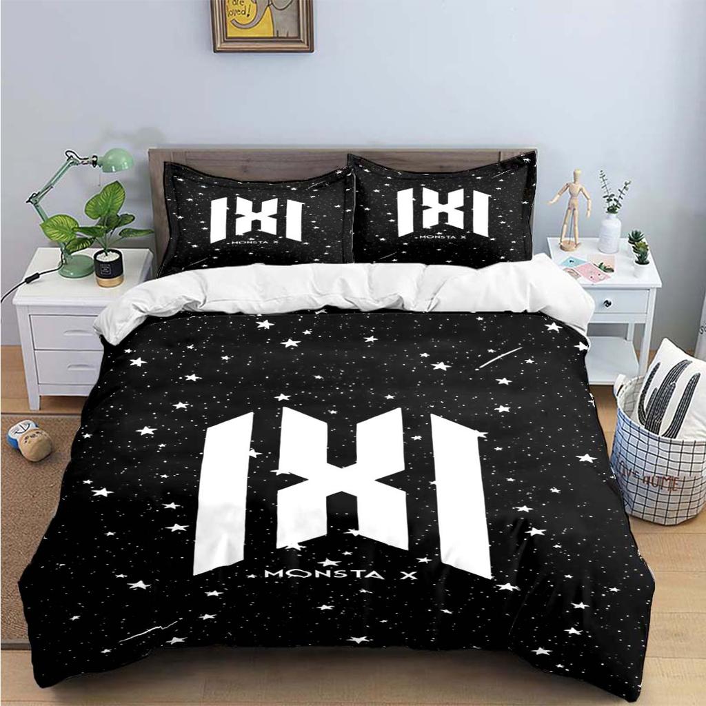 Comforter Fashion K-Pop Singer M-Monstas X Bedding Sets Exquisite Bed Supplies Set Bed Comforter Set Bedding Set Kids Gift