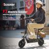iScooter F2 Electric Scooter with Seat & Rear Basket, 500W Motor, 36V 7.8Ah Battery, 10 inch Tires, 30km/h Max Speed, 30km Range