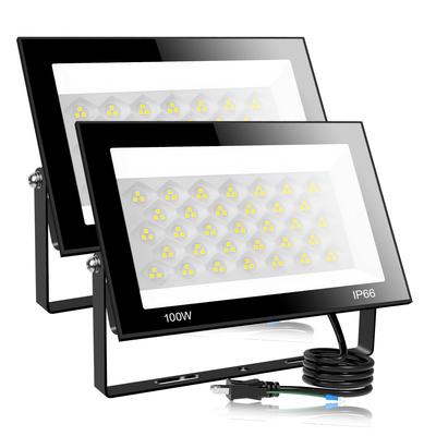 100W 12000LM LED Projektør, IP66 Vandtæt, Dagslys Hvid, 6500K, Indendørs/Udendørs Brug, 100V Kompatibel, Høj Lysstyrke, Høj Farvegengivelse (Ra85