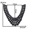 Black & White Polyester Embroidered Lace Collar for DIY Cheongsam Dress Crafting