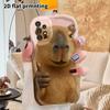 Phone Case: 2D Flat Samsung Galaxy A34 A35 M05 M06 S20 S22 S21 FE Plus 5G Protective Case, Couple Style, Capybara Design, Christmas and Halloween Gift