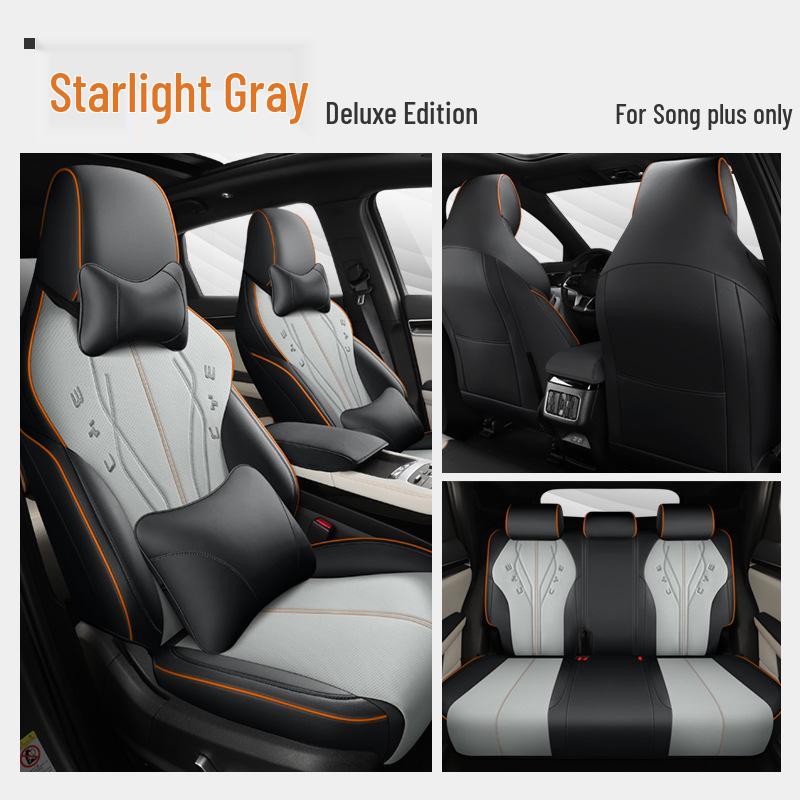 BYD Song Plus DMI Custom Leather Car Seat Cover, Full Wrap, Universal Fit for All Seasons, 5-Seater.