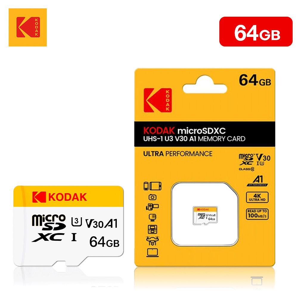 Kodak Mini Memory SD Card 256GB 128GB 64GB 32GB U3 V30 4K Full HD Micro TF Memory Flash Card for Phone/Computer/Camera