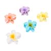 5pcs Flower Hair Claw Clips Secure Grip Floral Hair Clip for Long Hair Updo Styling Accessory White Sky Blue Lavender