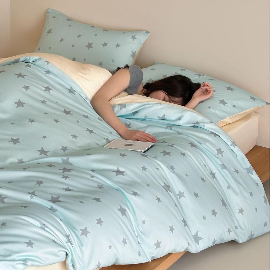 60s Long-Staple Pure Cotton Girly Duvet & Bed Sheet Set