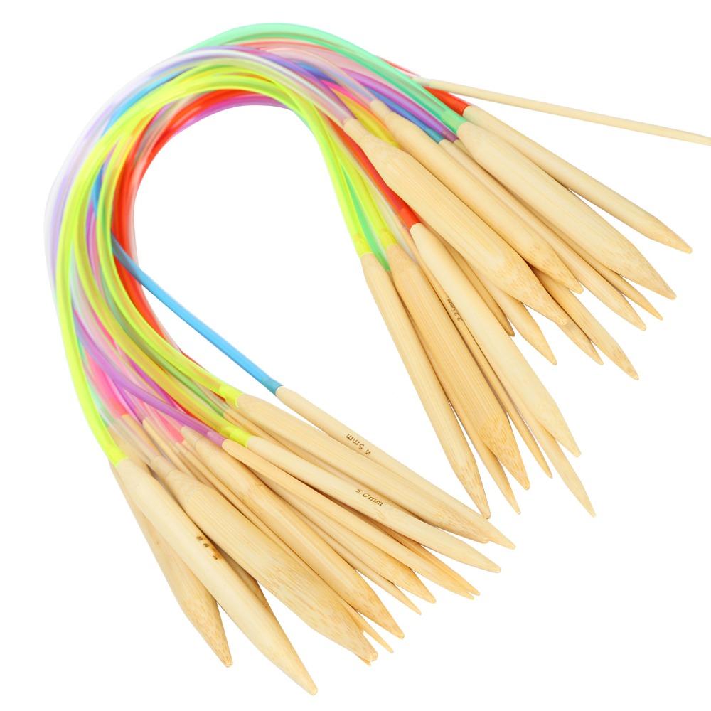 18pcs Wood Double Point Knitting Needles 2mm - 10mm Sizes Knitting Tool Set  For Weave