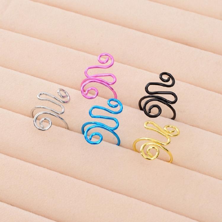 5Pcs Adjustable Knitting Loop Ring Crochet Loop Metal Yarn Guide Finger Holder