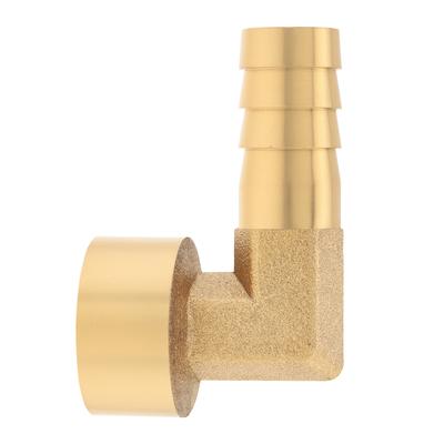 90 Deg Brass Elbow Fitting, 1/2 Male NPT X 3/87/165/8 Barb (12/14/16mm) - SAE High Pressure Fuel/Oil Hose Connector for Hydraulic Lines