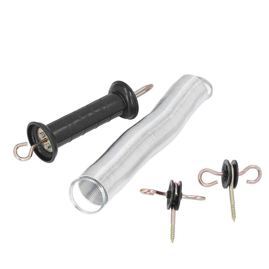Electric Fence Gate Kit PP Iron 5 Meters Animal Spring Door Accessory with Handle Insulated Nail for Livestock