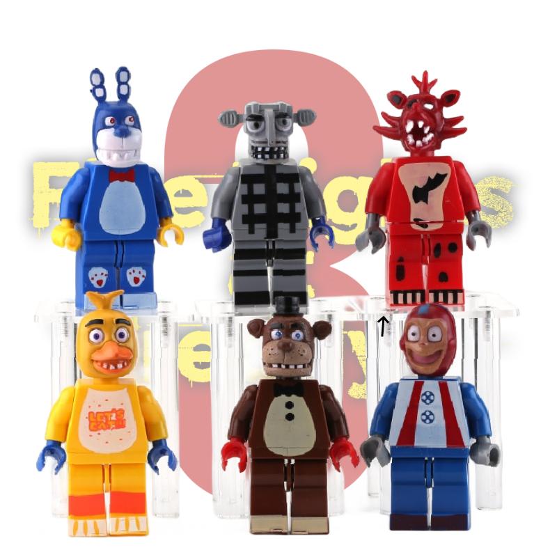 At Nights Five Freddys Minifigures Cartoon Building Blocks Diy Toys Kids Gift