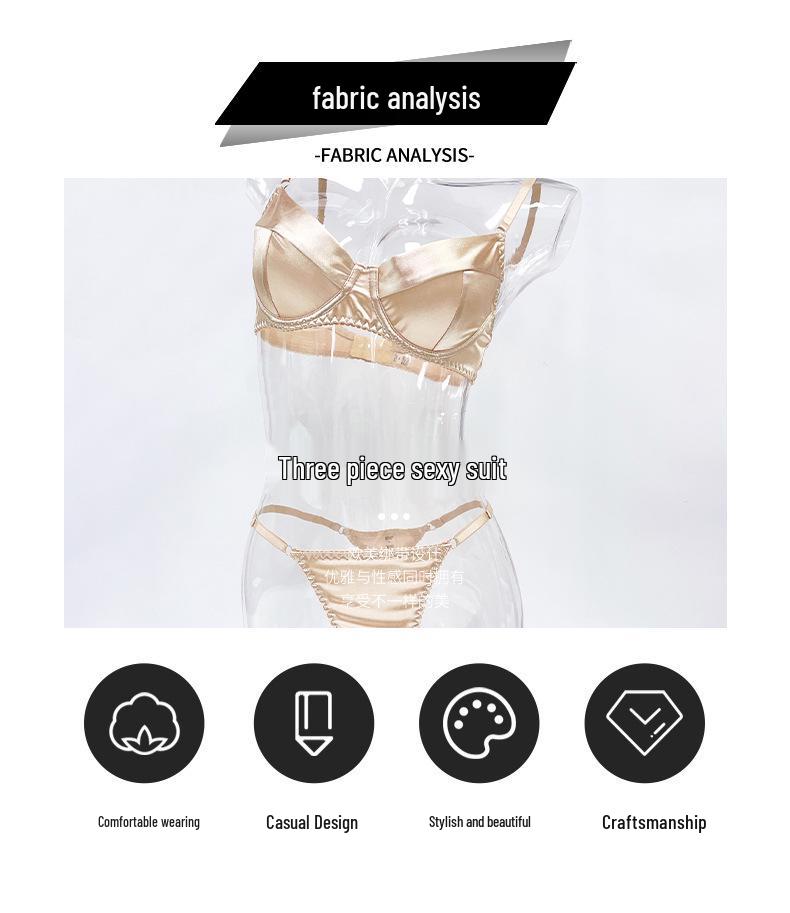 Popular Russia Satin Lingerie: Slim-Fit Anti-Sag Bra Set for Enhanced Shape