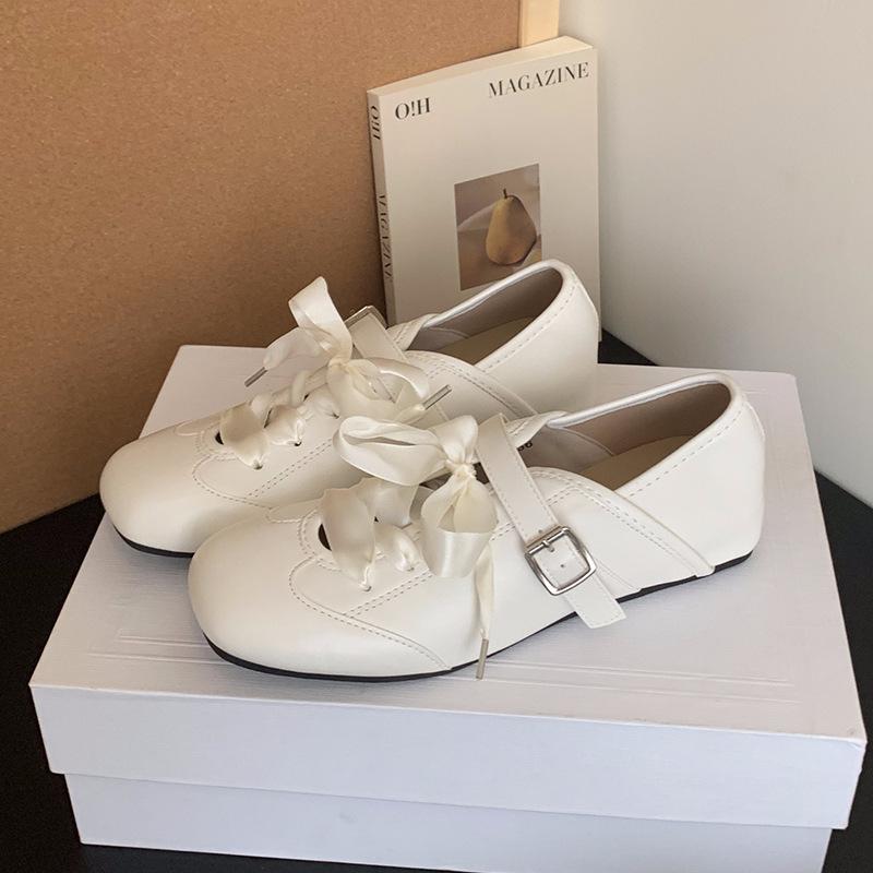 

Внутреннее увеличение высоты серебристые туфли Мэри Джейн одинарные женские туфли 2025 новый летний балетный бант повседневные тренировочные туфли 40