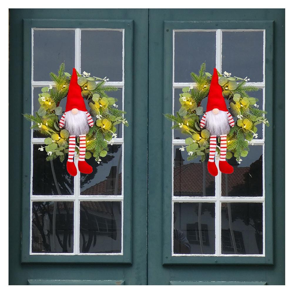 

Long Leg Reindeer Leaf Wreath with Built In LED Lights for Holiday Window and Wall Hanging Made of Lightweight Plastic China Mainland