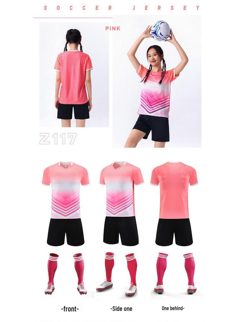 Quick-Dry Football Jersey Set for Adults & Kids - Loose Short Sleeve for Professional Training & Competition