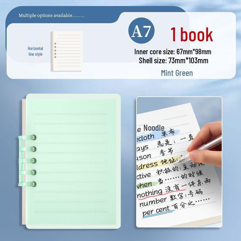 Mini Carnet de Poche A7 Haute Valeur - Agenda Personnel Étudiant à Feuilles Mobiles