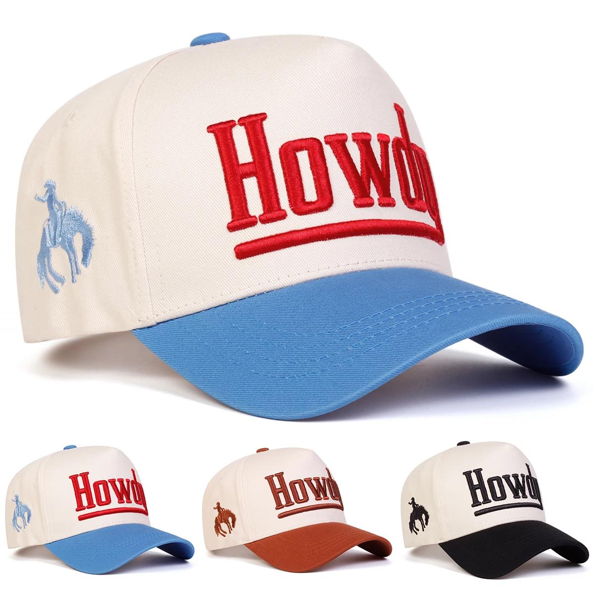 Yiran Bag Women's Unisex Howdy Letter Embroidery Baseball Caps Spring Autumn Outdoor Adjustable Casual Hats Sunscreen Hat Sports Cap