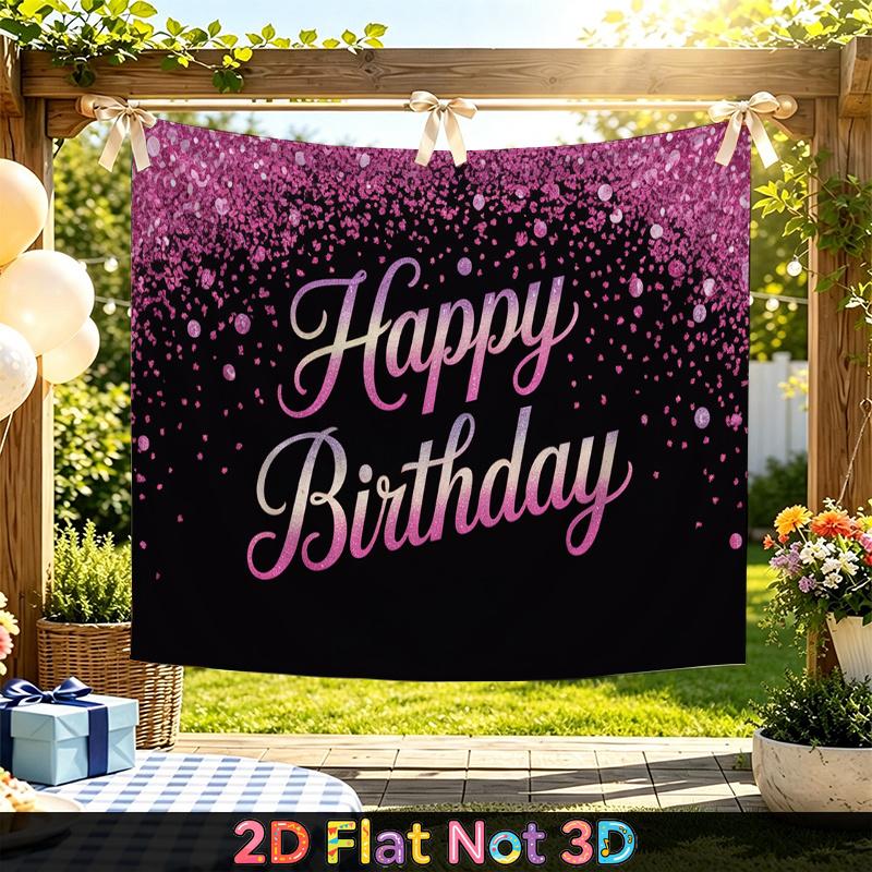 Party Backdrop Happy Birthday Birthday Wedding Pink Photo Booth Background Front Door Decor