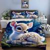 Dream Fawn In a Fairy Forest Bedding Set for Kids Luxury Gift 3pcs Digital Print Comforter Set Soft Comfortable Breathable