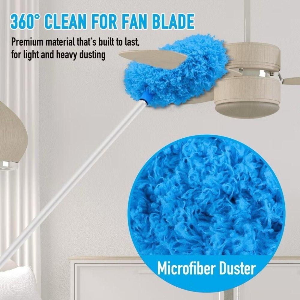 Long Handled Ceiling Fan Duster Aluminum Zinc Zinc Alloy Splicing Cleaner Brush  Effortless Cleaning