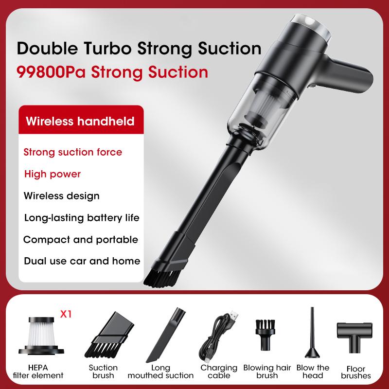 4-in-1 Car Vacuum Cleaner 99800Pa Wireless Air Dust Blower Gun for Car Home Portable Cleaning Appliance Cordless Vehicle Cleaner