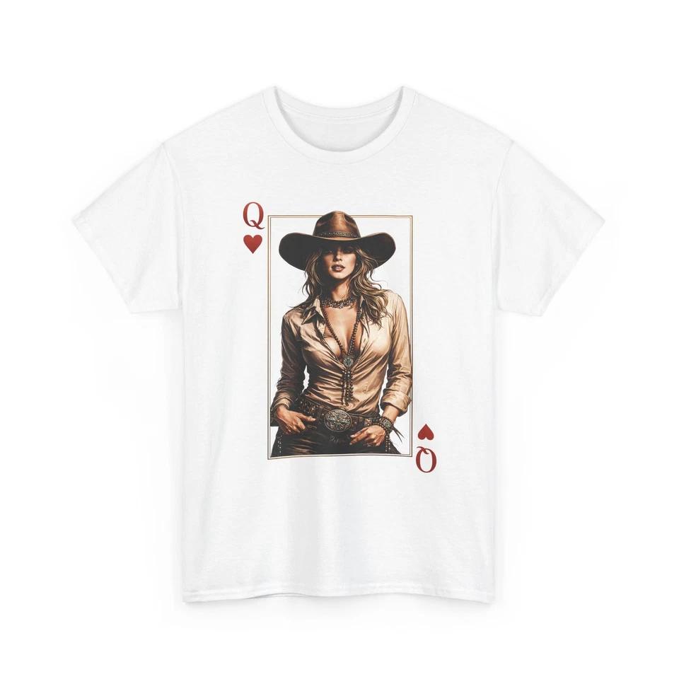 Queen of Hearts Cowgirl Shirt Heartbreaker Western Valentine Graphic Tee M