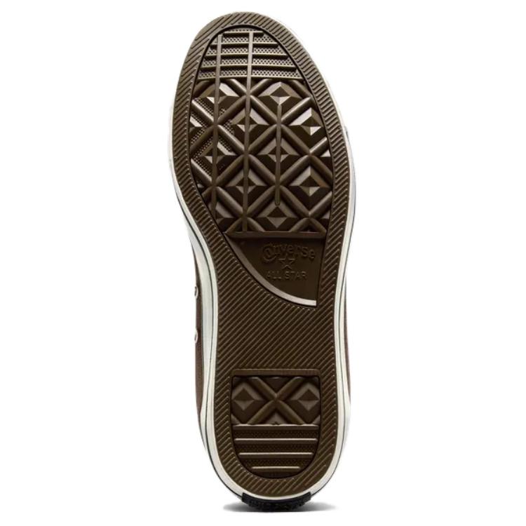 Converse All Star Wide Comfortable Versatile Non-slip Durable High-top Skate Shoes Unisex Brown