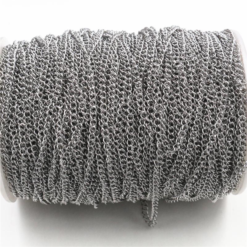 5 Meters/Lot Never Fade Stainless Steel Gold Necklace Chains Bulk For DIY Jewelry Findings Making Materials Handmade Supplies