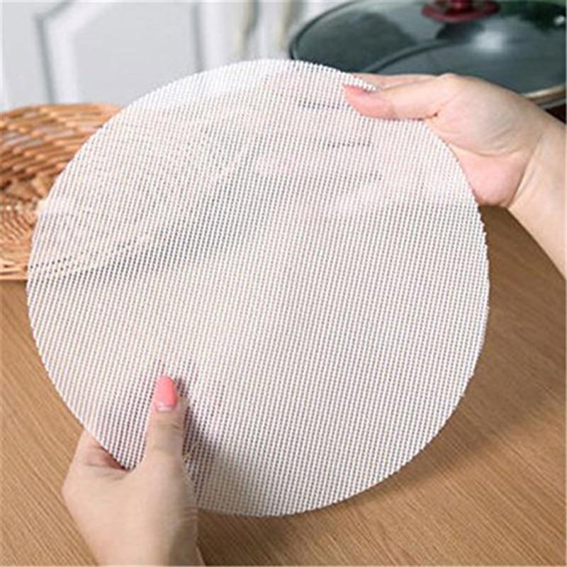 Dumplings Silicone Steamer Paper Round Bun Mat Disposable Pastry No Stick Pad
