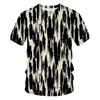 T-shirt Estiva da Uomo Girocollo Stampata in 3D Moda Versatile Traspirante Tendenza Casual