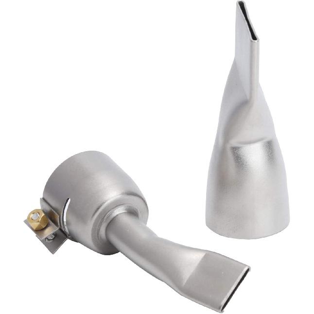 2Pcs Welding Gun Flat Nozzle 20mm Small+40mm Large Tip for Welder Tool Stainless Steel