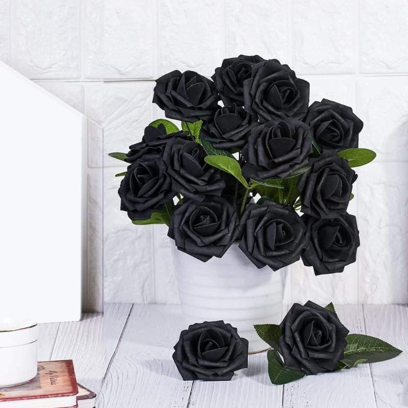 Rose di Schiuma Artificiale Steli Flessibili per Bouquet da Sposa Progetti Artigianali Scatola Regalo di Fiori Fatti a Mano