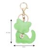 Tonecraft Cat Key Holder, Simple, Orthodox, Bag Charm, Popular, Stylish, Cute, Cat, PU Leather, Squishy, Green (light Green)