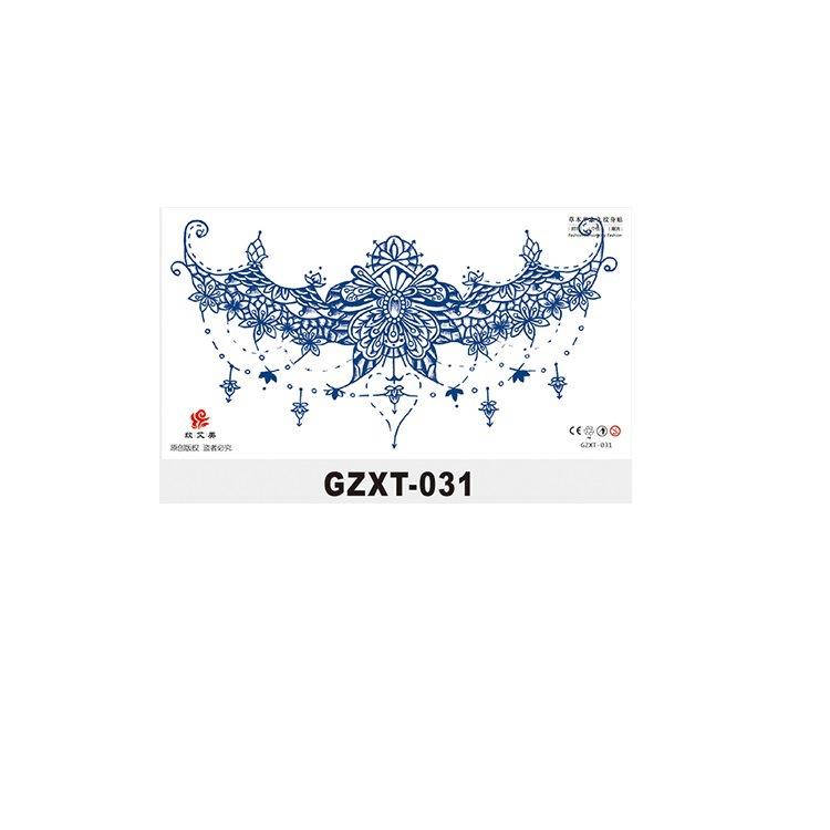 

Травы Постепенное Изменение Цветок Грудь Татуировка Наклейка Полуперманентный Сок Имитация Татуировки Не Смывается Водой Переводная Наклейка Грудь 280*150MM