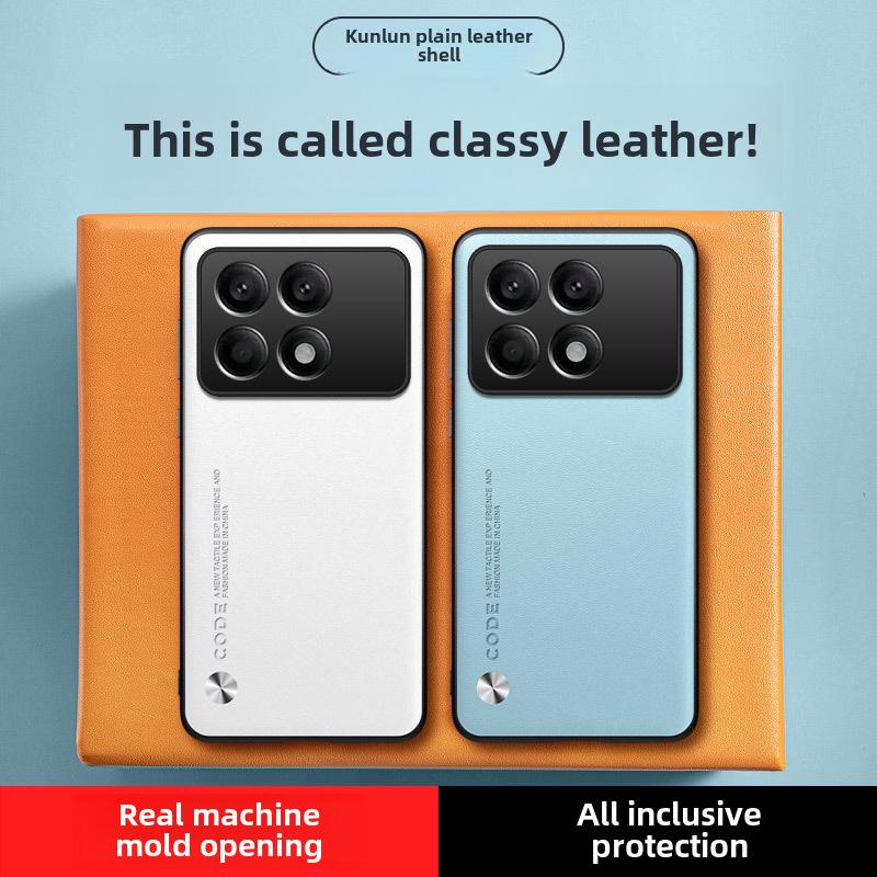 Kožené pouzdro s plným krytím Redmi K70 Pro Extreme Edition, ochranná skořepina K60/K50/K40 – design proti pádu.