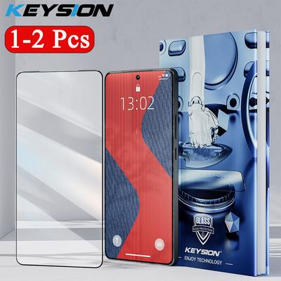 KEYSION Tempered Glass Full Cover for VIVO V50 5G V50 Lite HD Phone Screen Protective Glass Film for VIVO Y04 Y29 4G Y39 5G