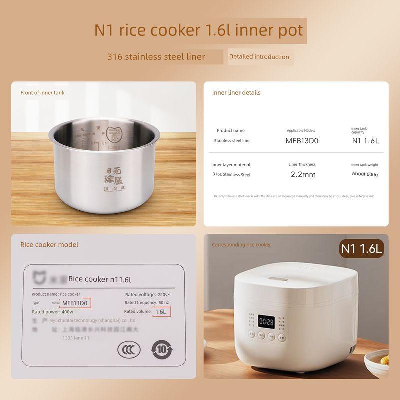 Piemērots Xiaomi rīsu vārāmajam katlam Nerūsējošā