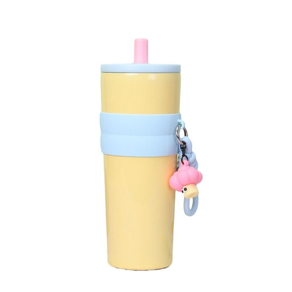 Bow Vacuum Cup 710ML Thermal Water Bottle Portable Insulated Cup  Car Cup