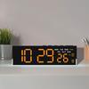 LED Digital Alarm Clock Temperature Week 2 Alarms Ambient Light Brightness Adjustment Bedside Electronic Table Clock USB Powered